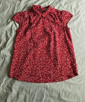 ​TEDDY SMITH BLOUSE POLYESTER ROUGE/BORDEAUX TRÈS BON ÉTAT TAILLE S (36)