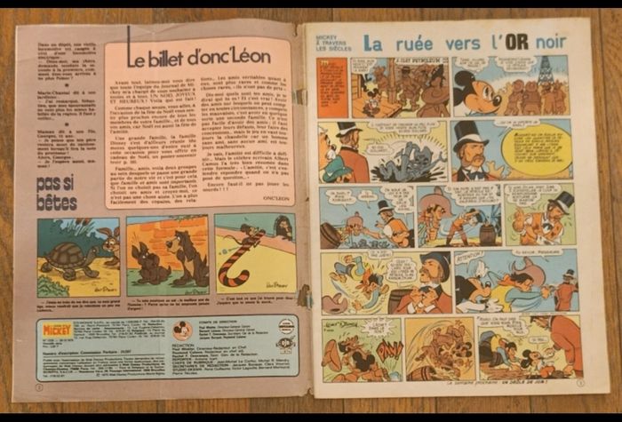Ancien journal de mickey avec poster joyeux Noël 1975 N°1228 vintage - photo numéro 3