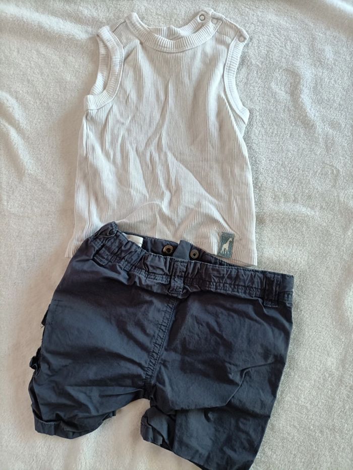 Ensemble Marcel + short 6 mois - Vertbaudet