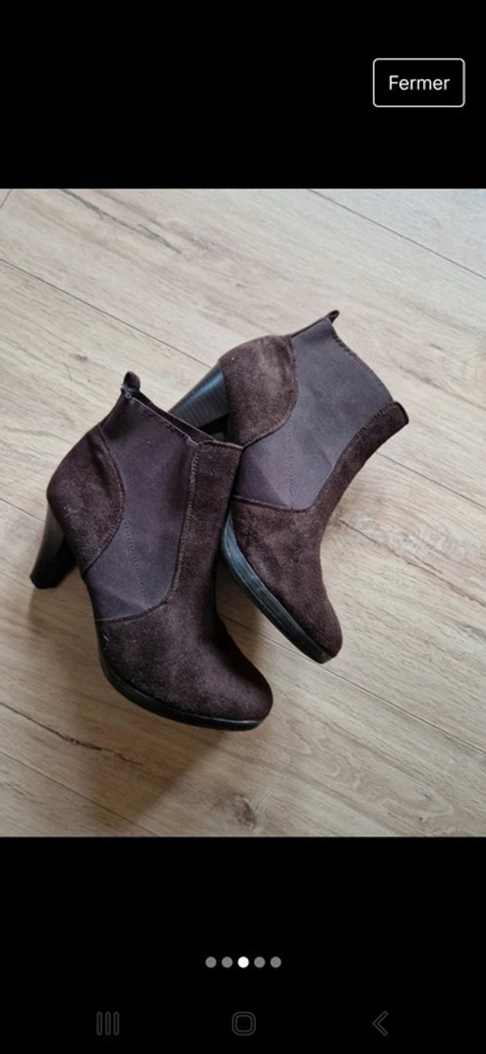 Boots à talons style style chaussette tolentino marron 40 - photo numéro 4