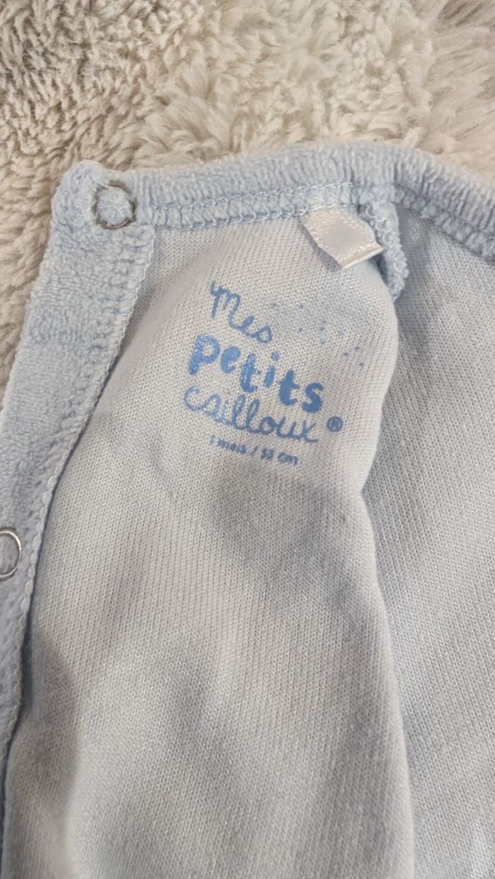 Pyjama Mes Petits Cailloux taille 1 mois - photo numéro 3