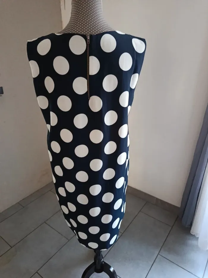 Robe a pois bleu foncé Véro Moda taille M - photo numéro 4