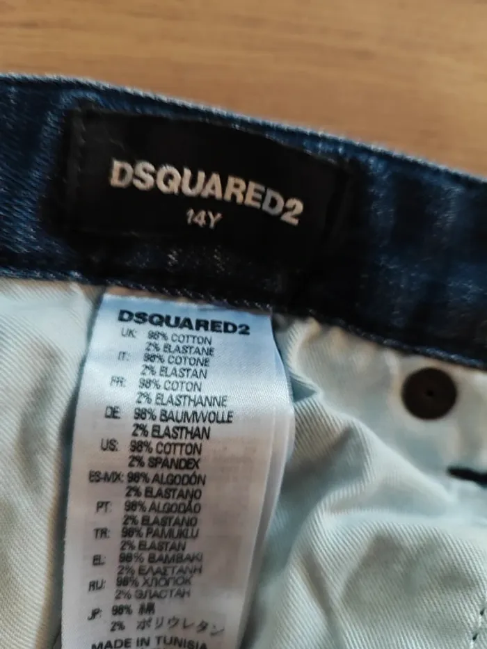 Jean Dsquared2 bleu - Taille 14 ans - photo numéro 5