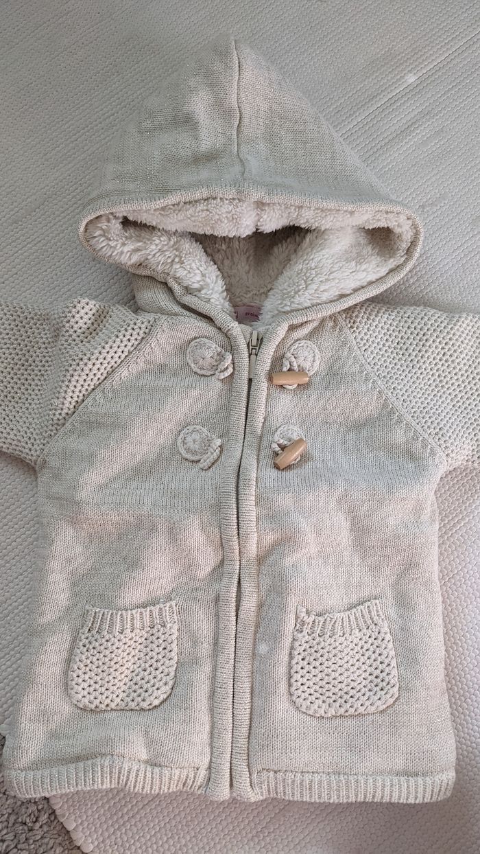Gilet fourré beige 12 mois Gémo - photo numéro 4