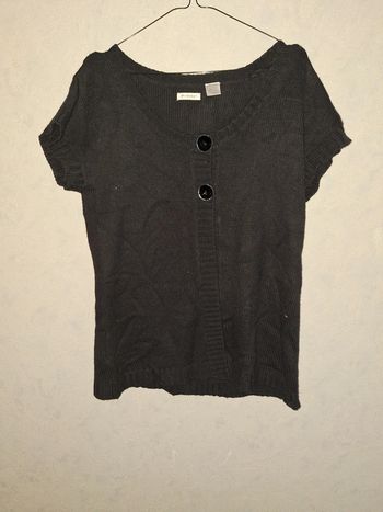 Gilet manches courtes noir Anne Weyburn 42