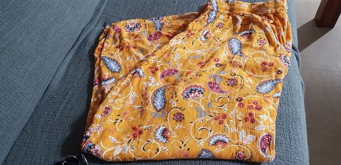 Pantalon droit été fin broderie 52 neuf - photo numéro 2