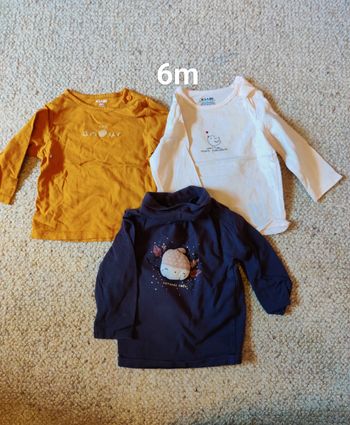 T-shirts ML fille  6m
