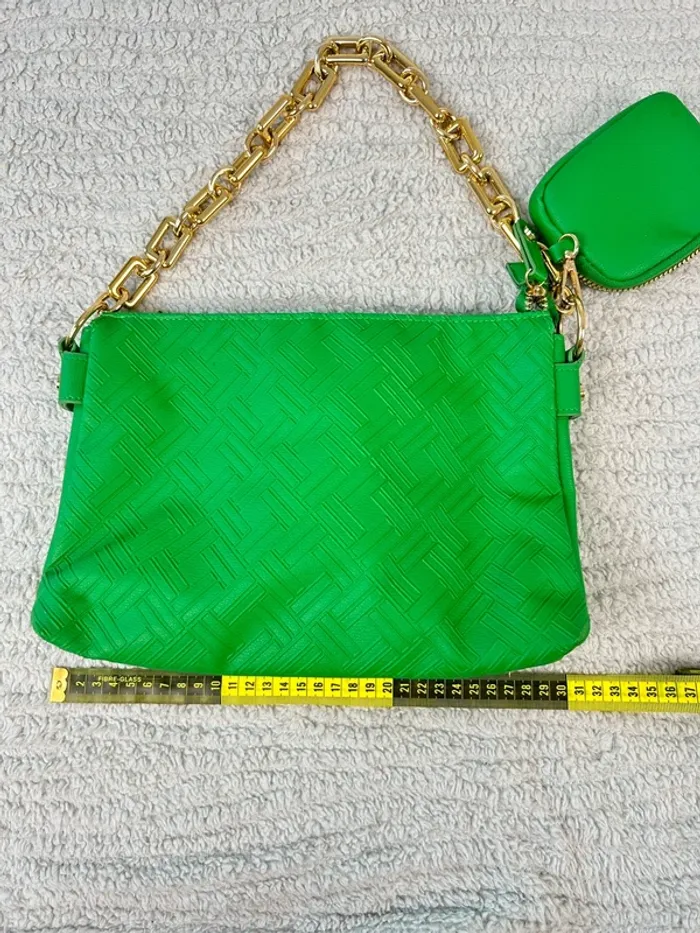 sac à main vert chaîne dorée - photo numéro 6