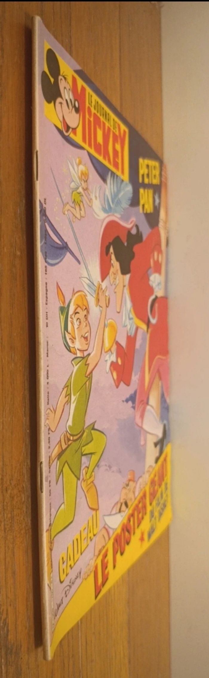 Ancien journal de Mickey avec cadeau poster géant Film Peter Pan N°1760 de 1986 vintage - photo numéro 10