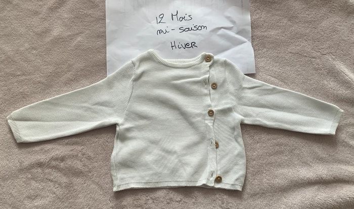 Lot de 2 gilets - 12 mois - Petit Bateau, H&M - TBE - photo numéro 6