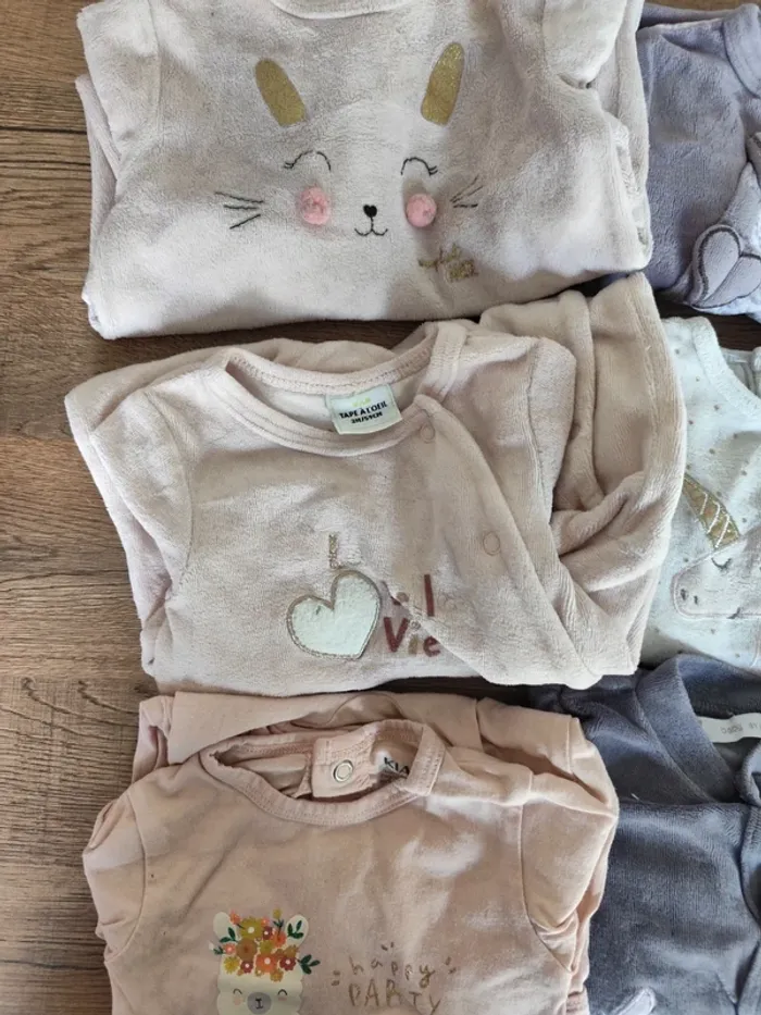 Lot de pyjamas fille 3 mois - photo numéro 2
