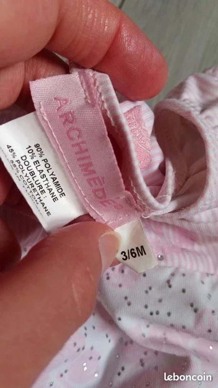 Maillot de bain fille archimede taille 3/6 mois - photo numéro 3