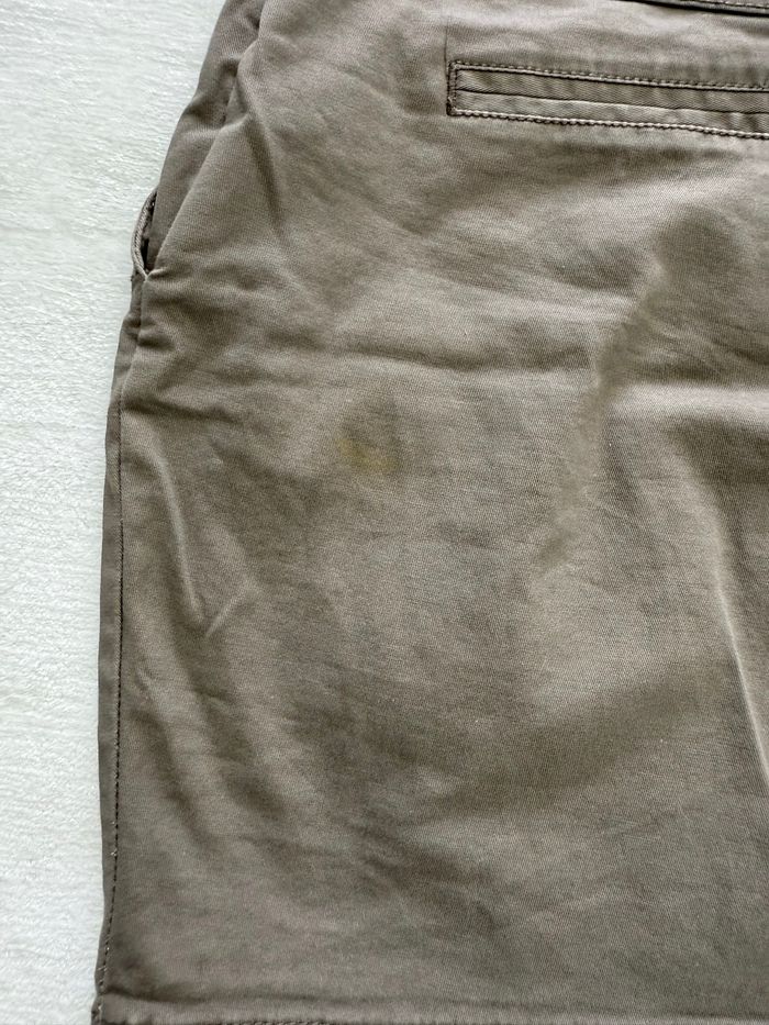 Jupe en jean courte gris taupe Cache Cache femme taille 36 en très bon état - photo numéro 5