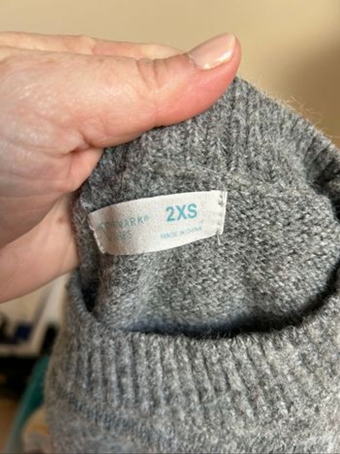 Pull d’hiver gris - taille XS - photo numéro 3