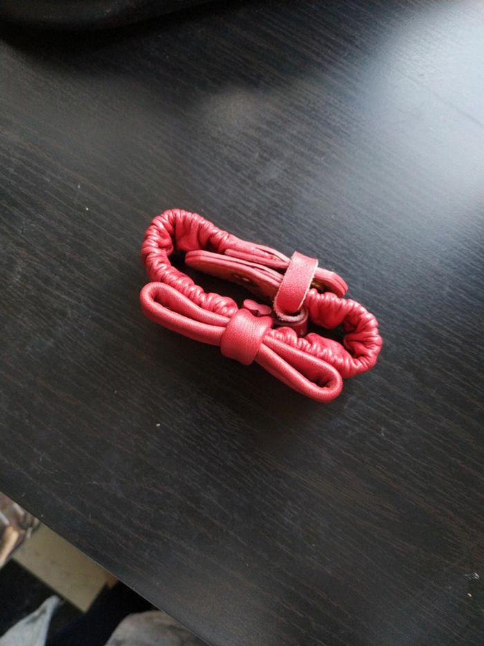 Bracelet en cuir Manoukian rouge - photo numéro 2