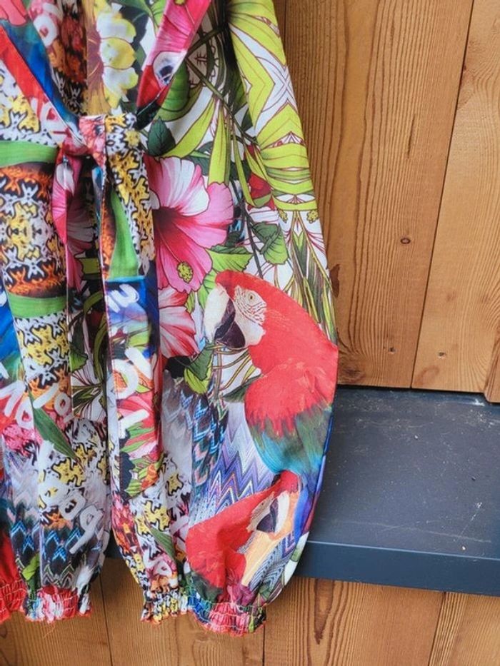 Magnifique combinaison d'été, légère style satin, Désigual,7/8 ans - photo numéro 5