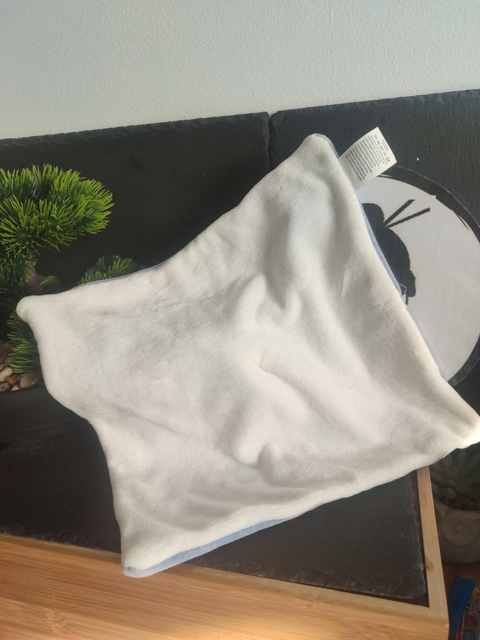 Doudou plat marin jacadi garçon bleu blanc noeud ponpon ancien Foulard Beige - photo numéro 2