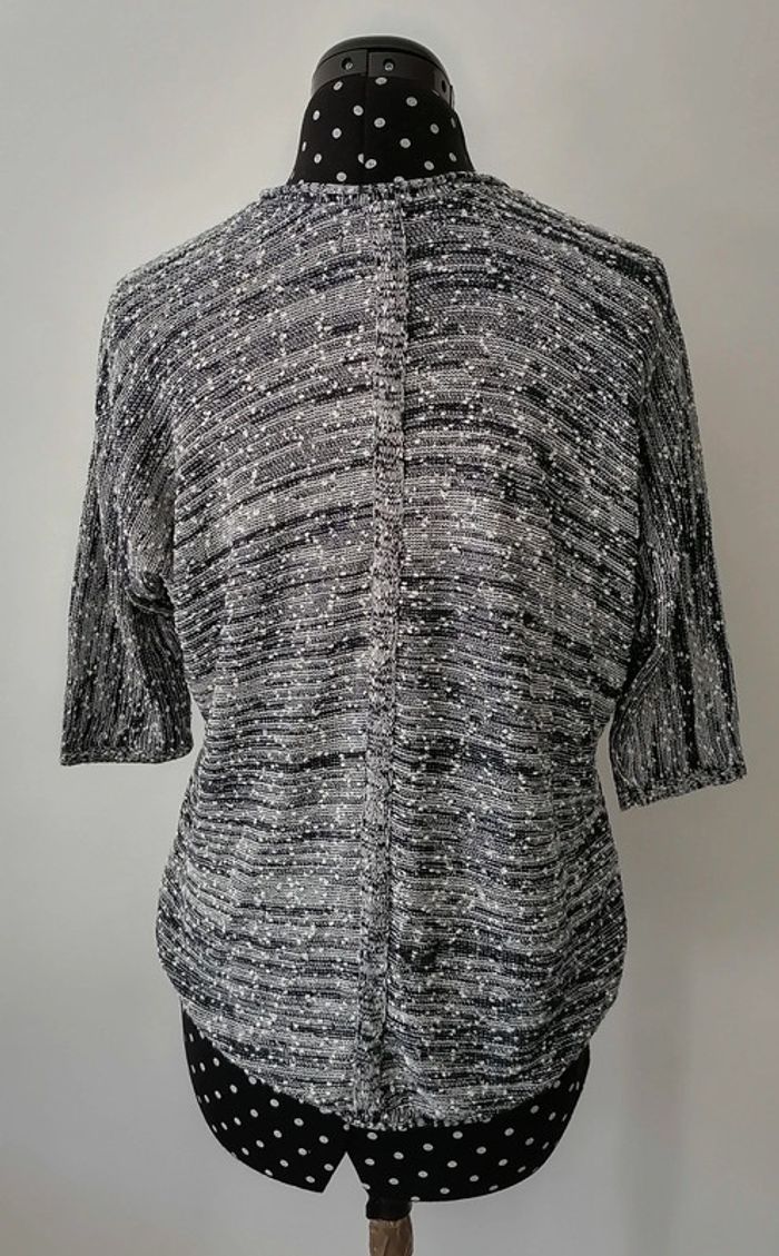 Veste légère en mailles bleu marine blanc Taille S/M Cache cache - photo numéro 4