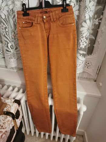 jeans marron rouille