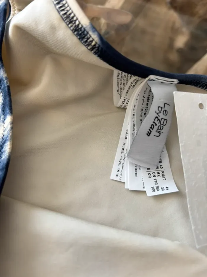 Bas de maillot de bain Etam bleu beige 40 - photo numéro 3