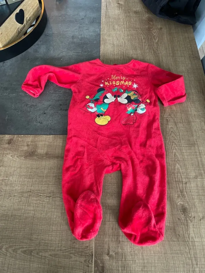 Pyjama Mickey et Minnie Noël 12mois