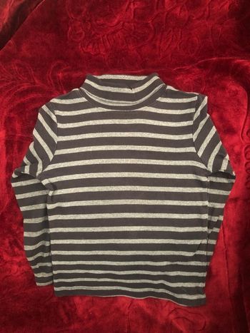 Col roulé rayé gris H&M 6  ans
