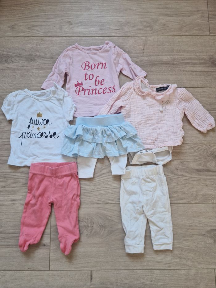 Lot de 6 vêtements bébé fille 1 mois
