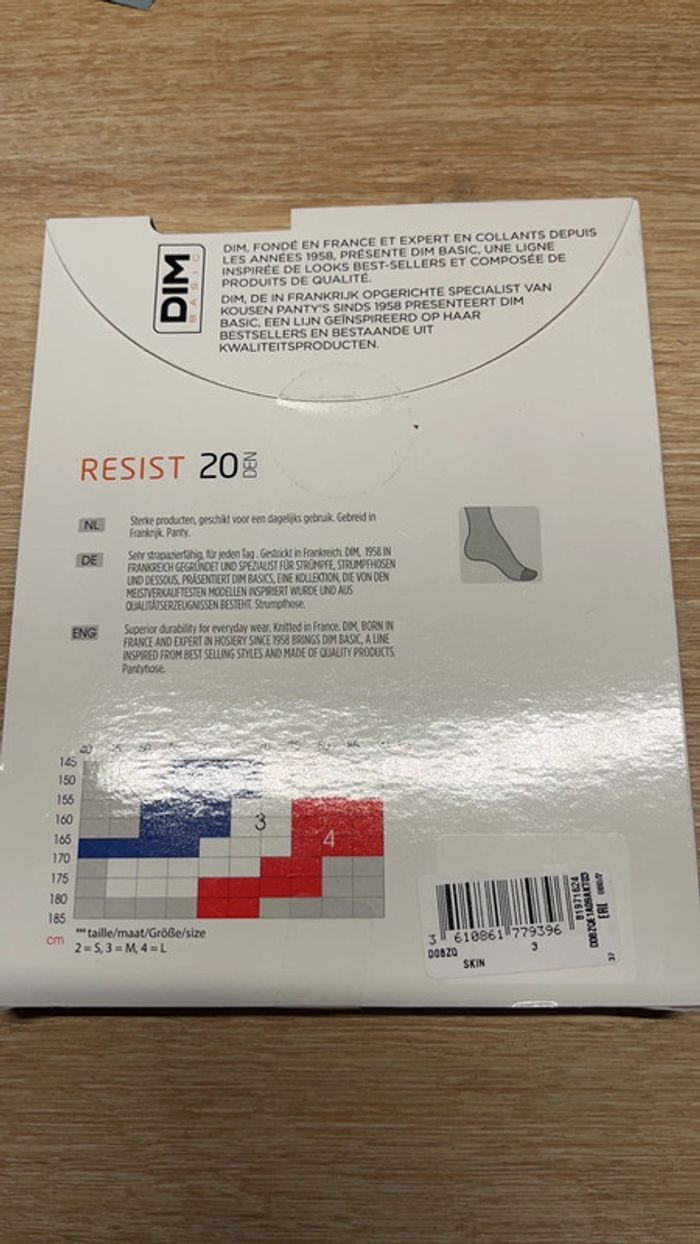 Collant dim basic resist taille 3 - photo numéro 2