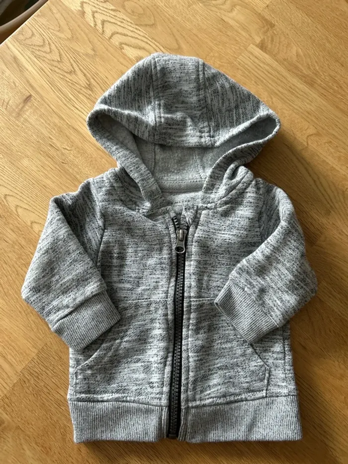 Veste à capuche grise