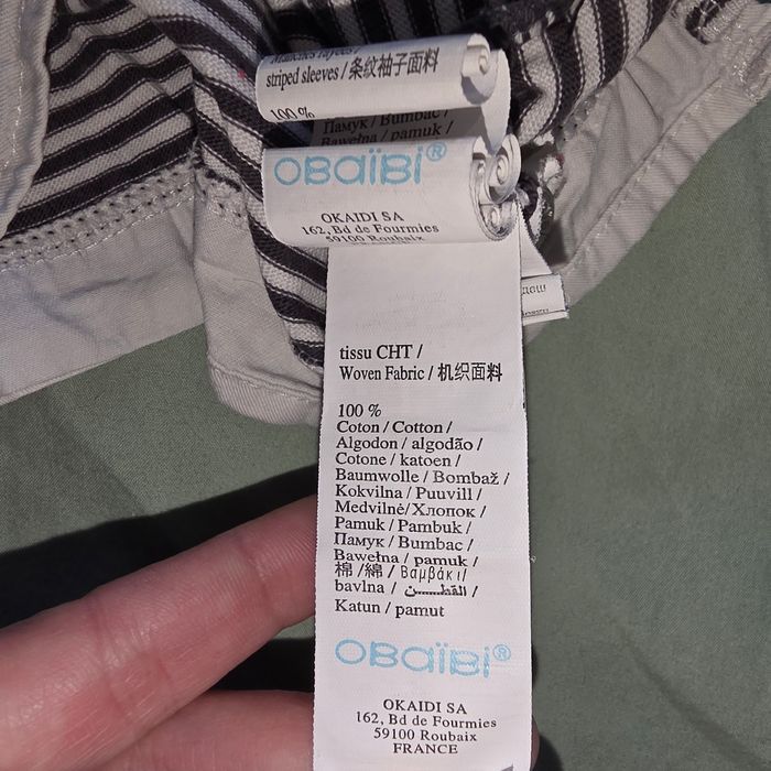 Tee-shirt ML blanc rayé noir #obaïbi 18 mois - photo numéro 9