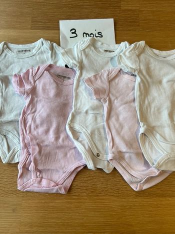 Lot de 6 bodys 3 mois orchestra