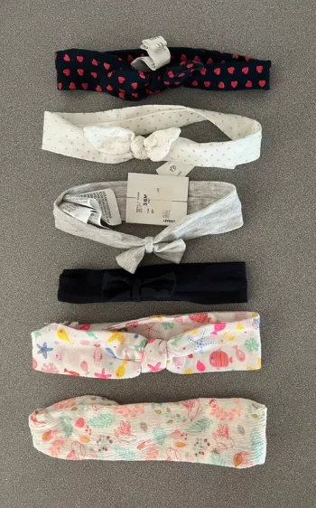 Lot de 6 bandeaux cheveux 3/6 mois Tape à l’œil Dpam kiabi