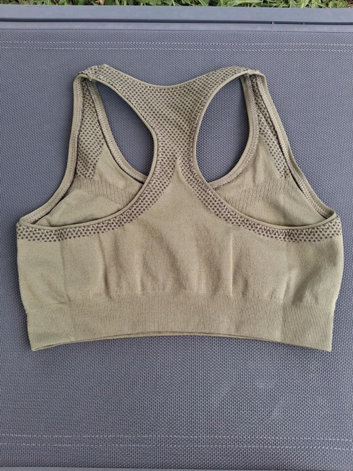 Brassière de sport kaki taille M - photo numéro 4