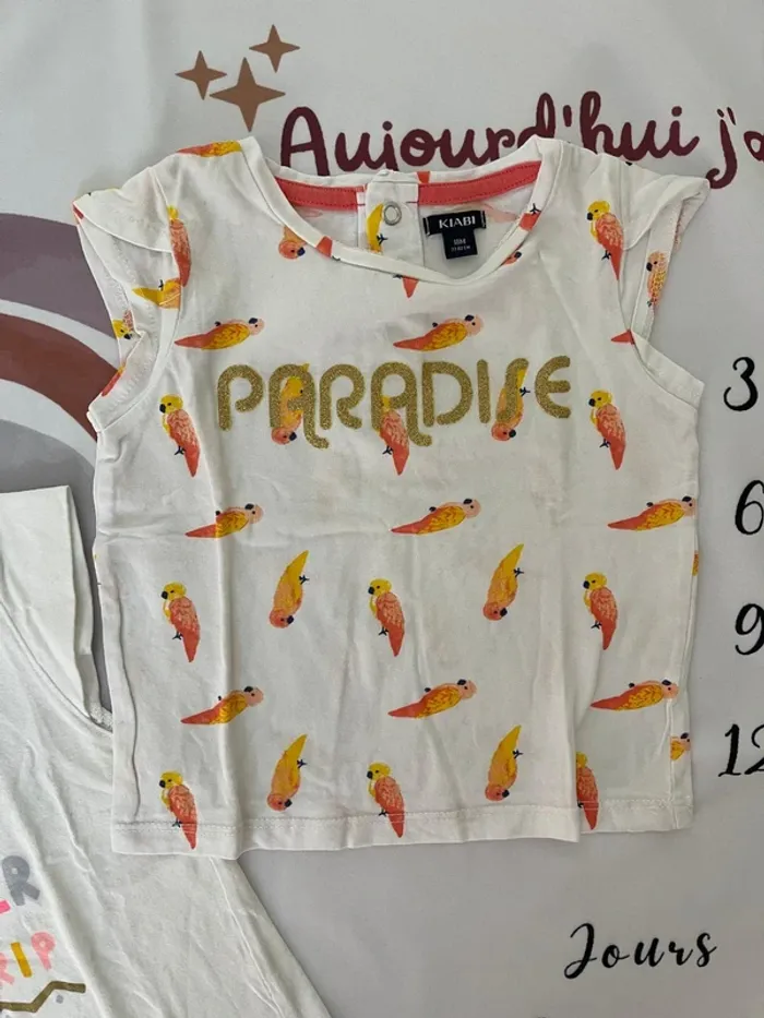 Lot de 3 t-shirts manches courtes bébé fille – Kiabi – Taille 18 mois / 82 cm👕👶 - photo numéro 4