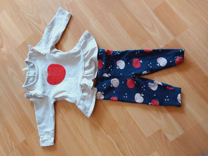 Lot 12 pièces fille : bodies + pyjamas + pulls + pantalons bon état 9 mois - 71 cms - photo numéro 3