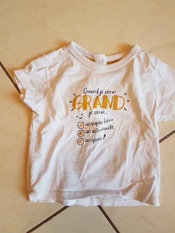 T-shirt garçon 6 mois