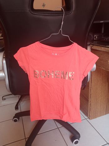 Tee shirt  manche courte inscription brillante  boheme taille 10 ans