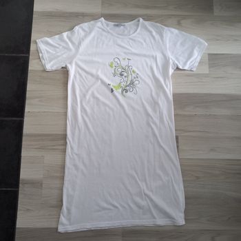 Chemise de nuit blanc imprimé Ici et Maintenant taille 38