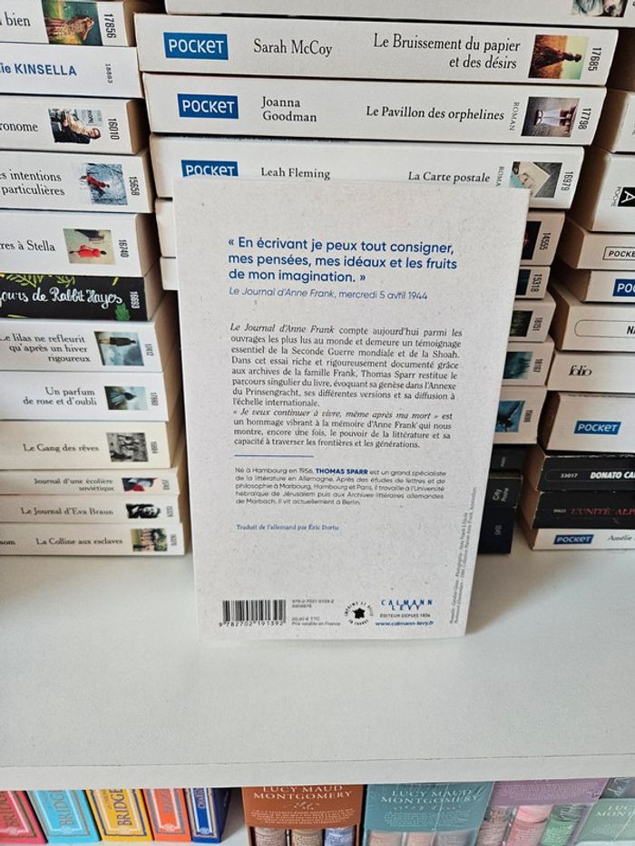 Je veux continuer à vivre Anne frank Thomas sparr livre - photo numéro 2
