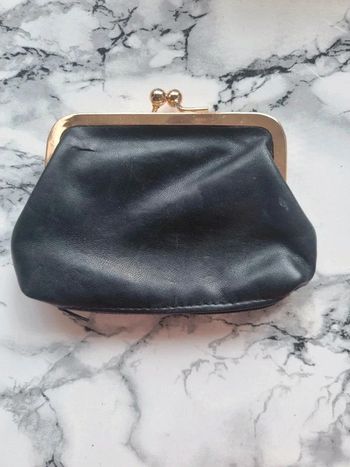 Porte monnaie en cuir vintage