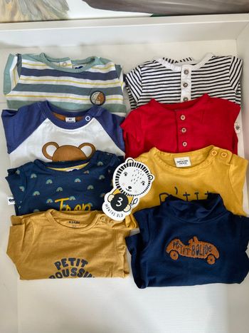 Lot de 8 teeshirt manche longue