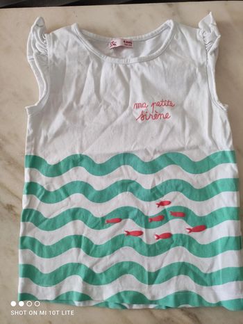 Robe blanche et verte du pareil au même