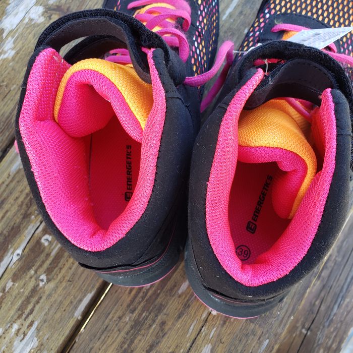 Baskets Noires Orange Rose - photo numéro 6