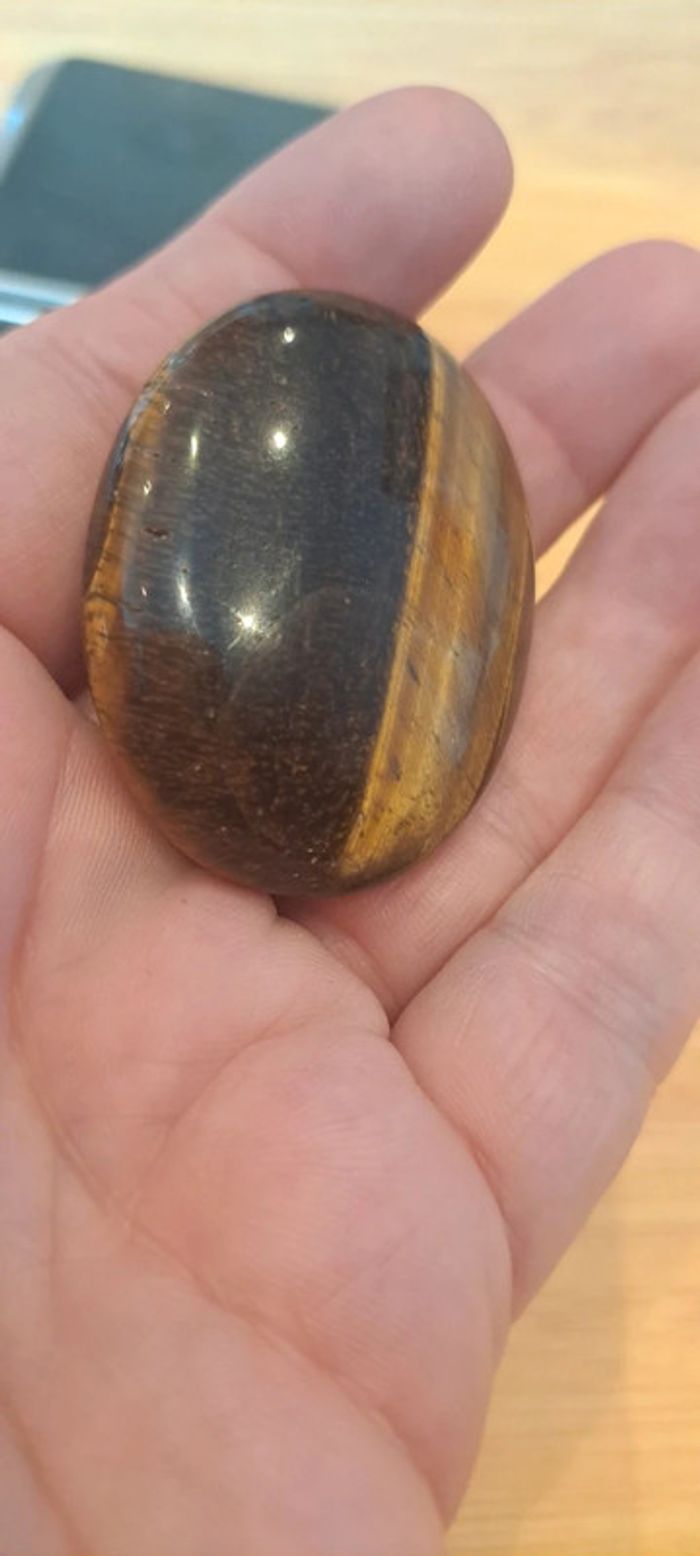 Galet de pierre naturelle d'Œil du tigre - photo numéro 4