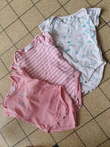 3 bodies manches courtes