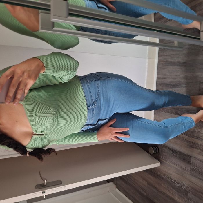 T-shirt femme vert menthe à manches longues - Taille TU - Mochy - photo numéro 9