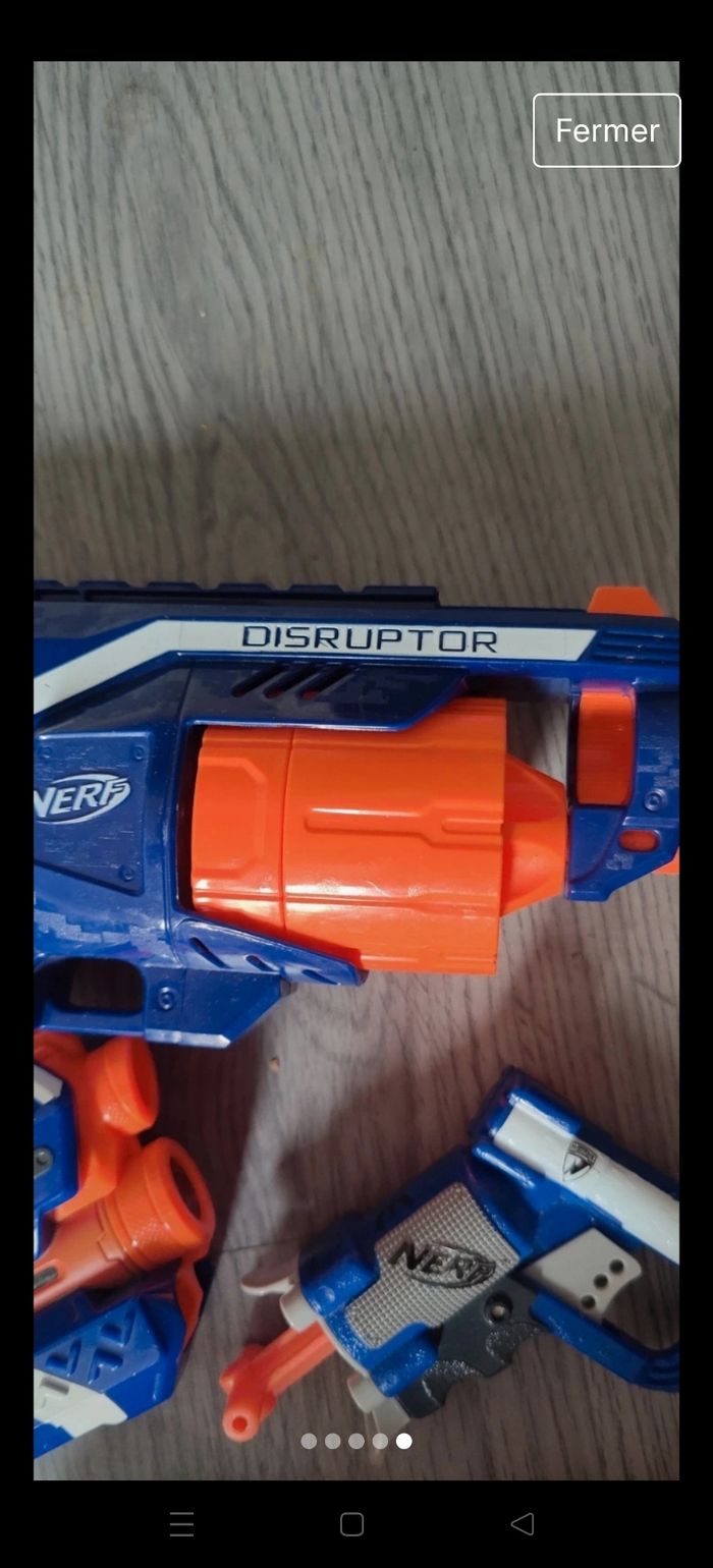 Lot 3 jouets pistolets nerf - photo numéro 3