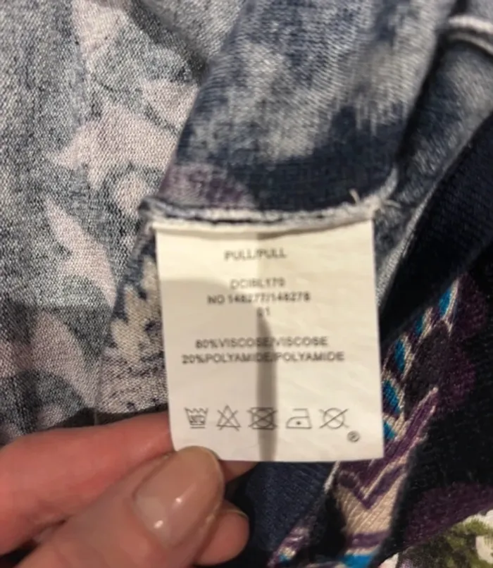 Jolie pull violet manche 3/4 Riu taille 36/S en excellent état - photo numéro 7