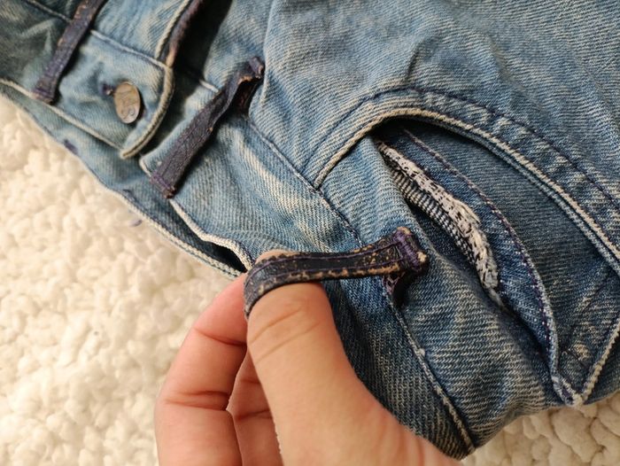 Jean original SPY style Y2K – détails violets + portrait imprimé – taille 40 - photo numéro 5