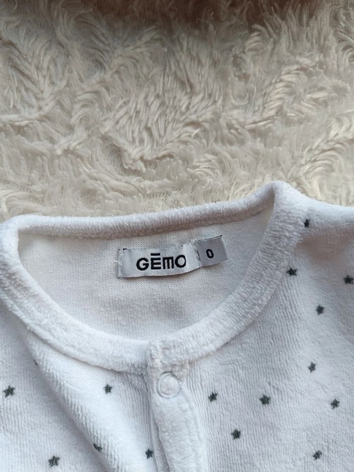Pyjama grenouillère velours Garçon 0 mois Naissance mouton caché Gémo - photo numéro 5